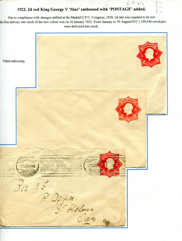 Postal Stationery - Envelopes 1916-1939 arranged ... Image 1++