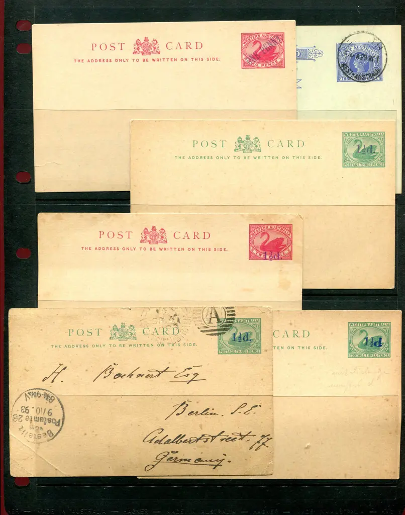 Postcards Surcharged group consisting "ONE PENNY" ... Image 1++