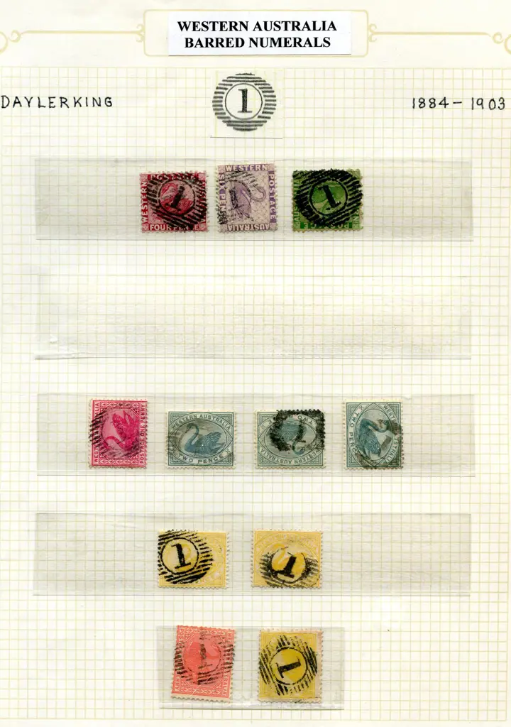 Postmarks 15 Bar Numeral "1" on issues from 1864 ... Image 1++