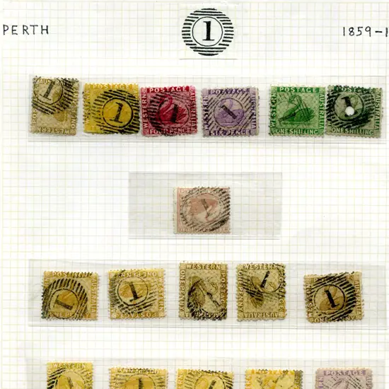 Postmarks 15 Bar Numeral "1" on issues from 1864 ...