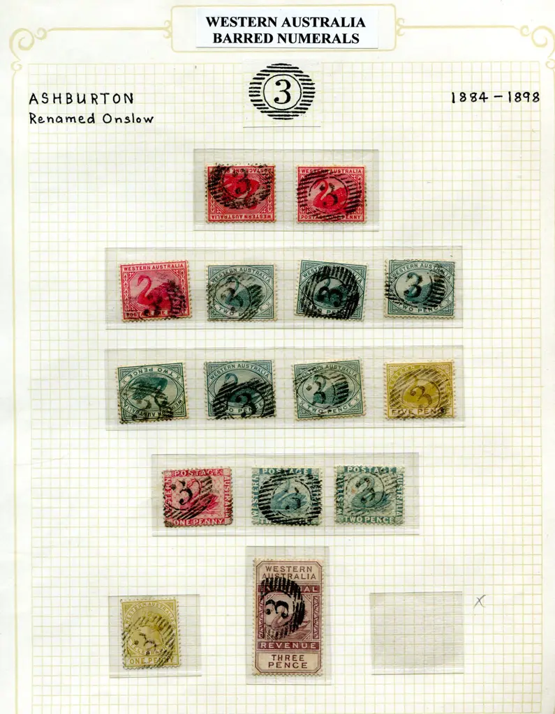 Postmarks 15 Bar Numeral "3" range on written up ... Image 1++