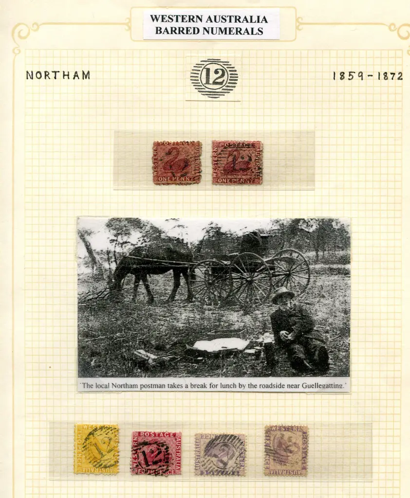 Postmarks 15 Bar Numeral "12" Range of 1863 no wmk ... Image 1++