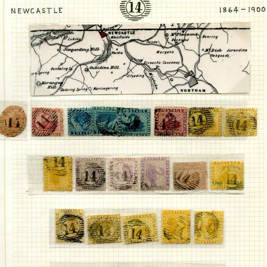 Postmarks 15 Bar Numeral "14" for ...