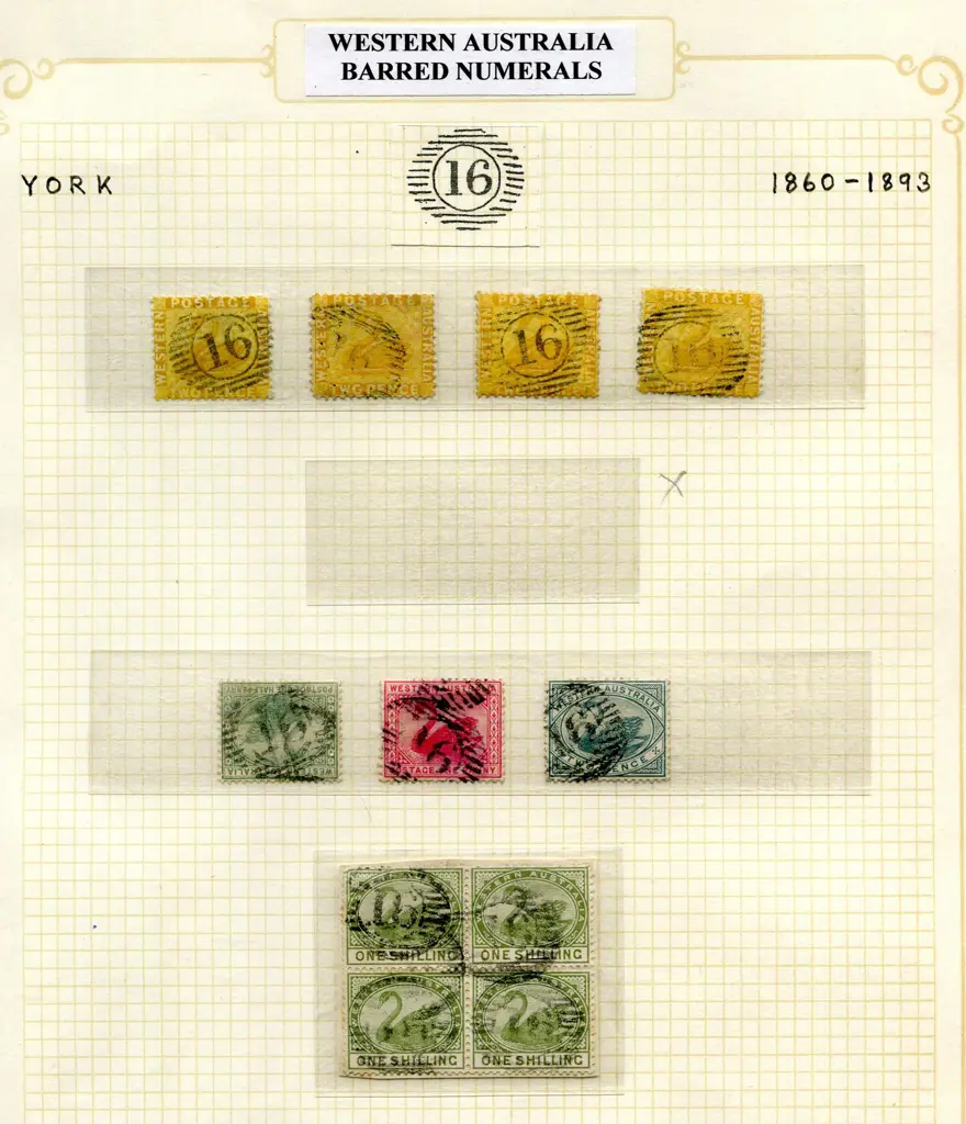 Postmarks 15 Bar Numeral "16" for York. Group ... Image 1++