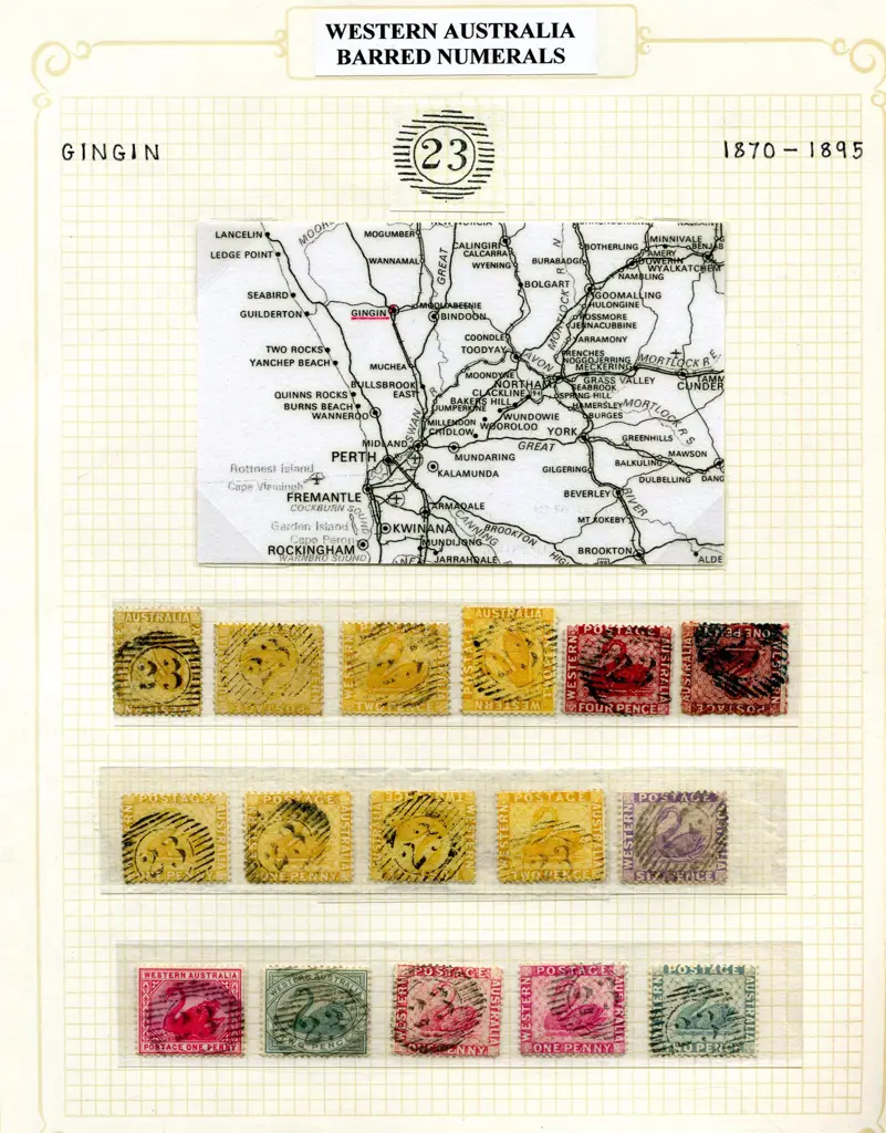 Postmarks 15 Bar Numeral "22" for Blackwood & "23" ... Image 1++