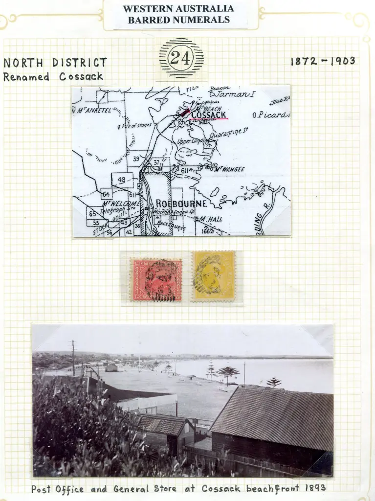 Postmarks 15 Bar Numeral "24" for North District ... Image 1++