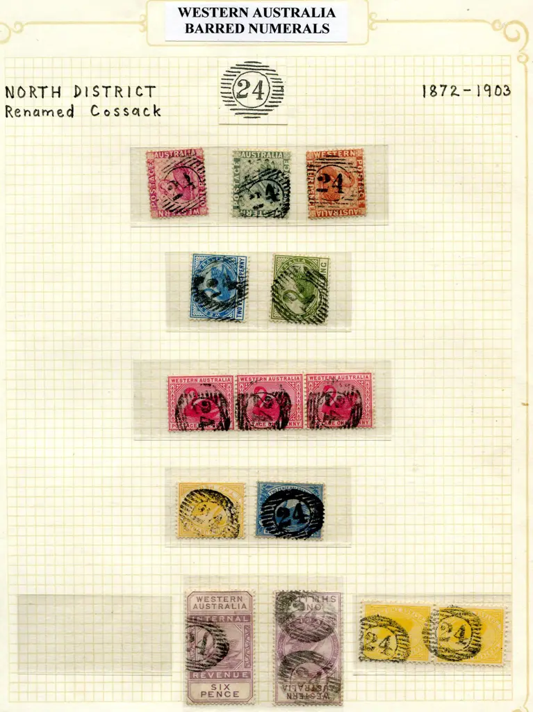Postmarks 15 Bar Numeral "24" for North District ... Image 1++