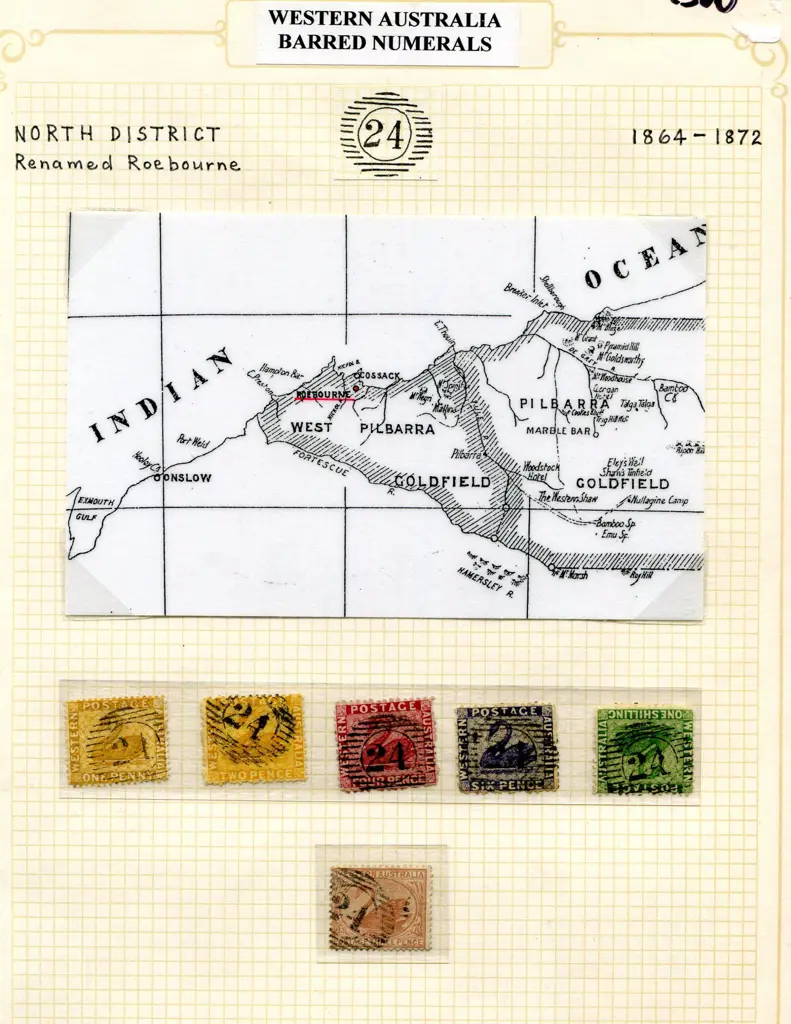 Postmarks 15 Bar Numeral "24" for North District ... Image 1++