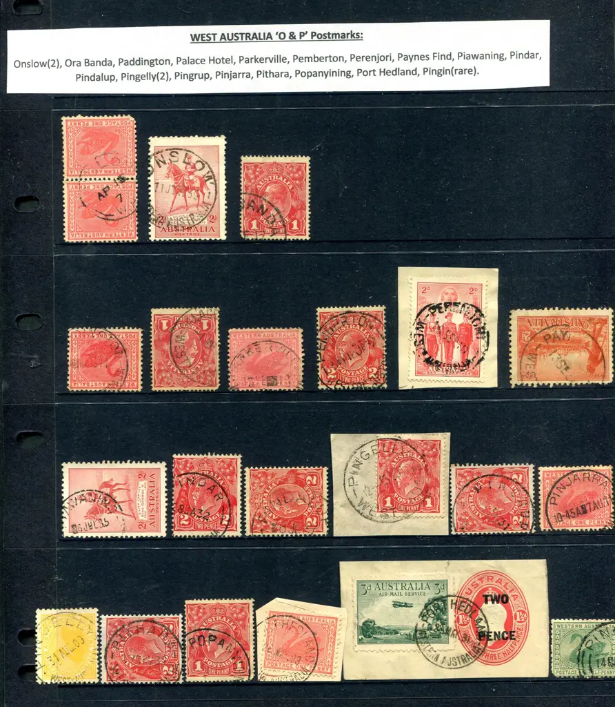 Postmarks "O" & "P" town names commencing with ... Image 1++