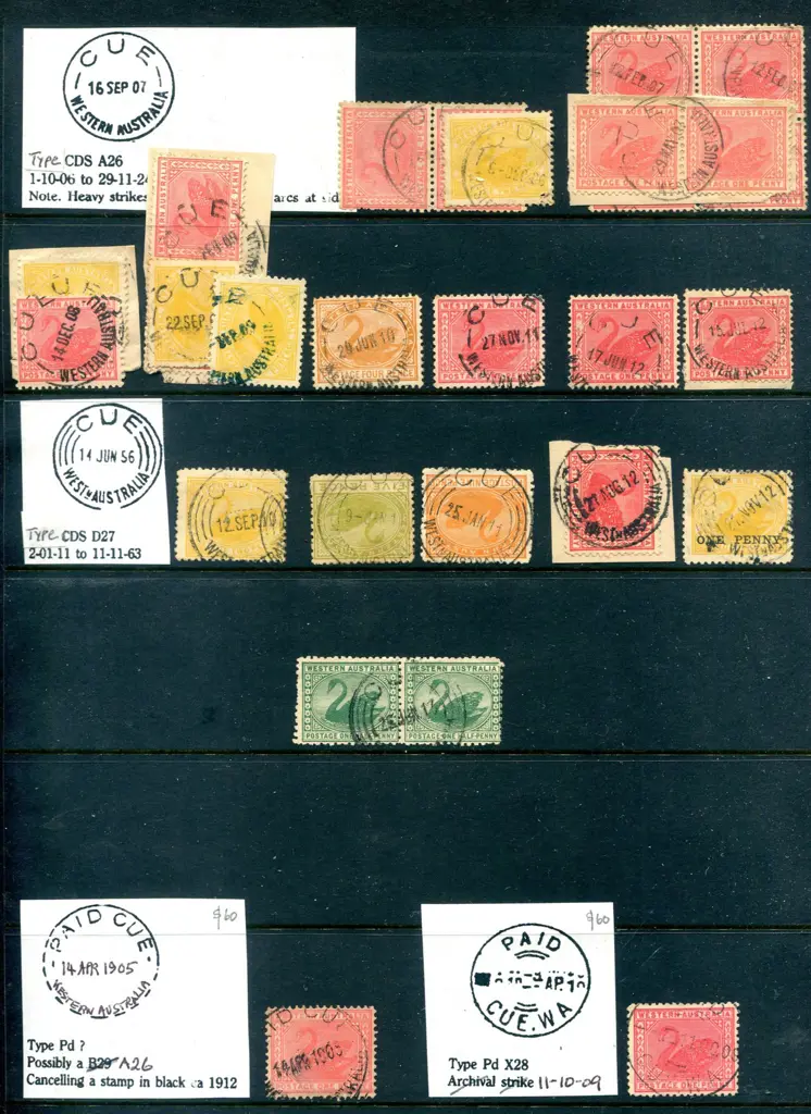 Postmarks Cue range of approx. 100 stamps plus ... Image 1++