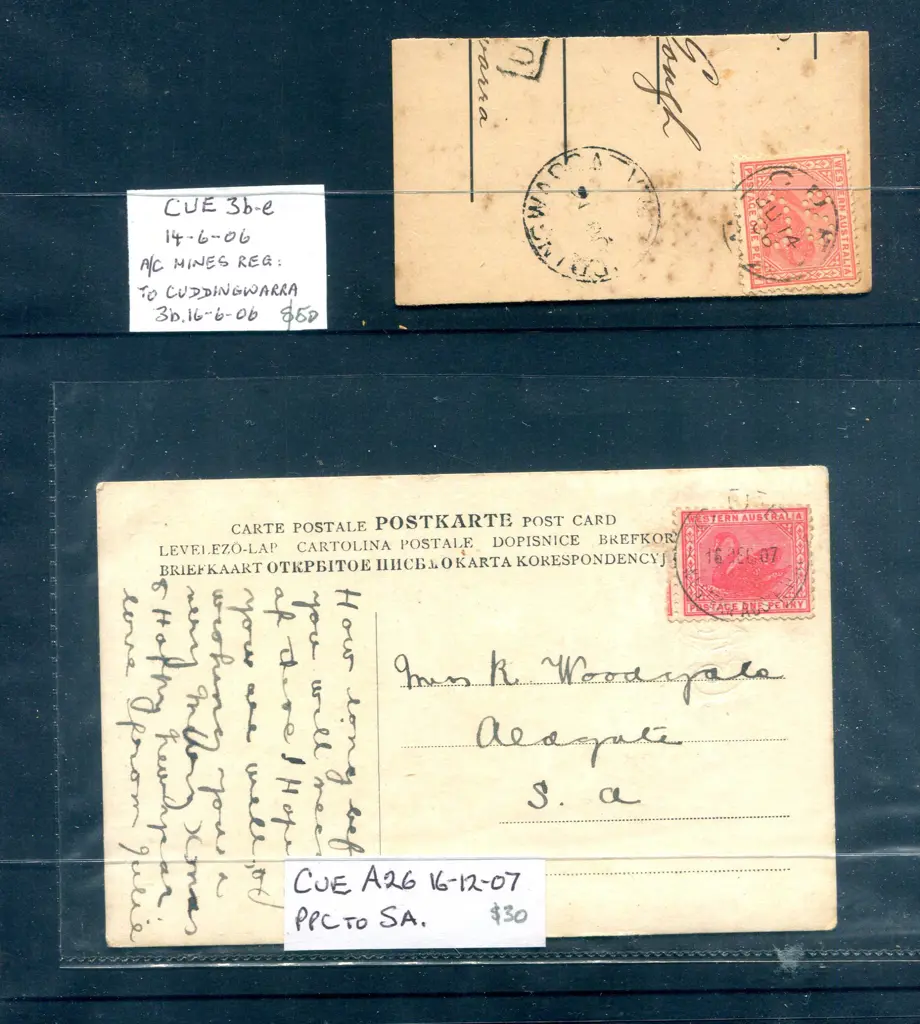 Postmarks Cue range of approx. 100 stamps plus ... Image 1++