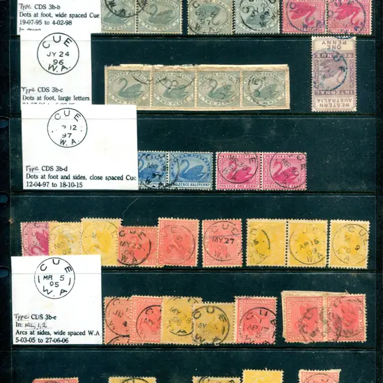 Postmarks Cue range of approx. 100 stamps plus ...
