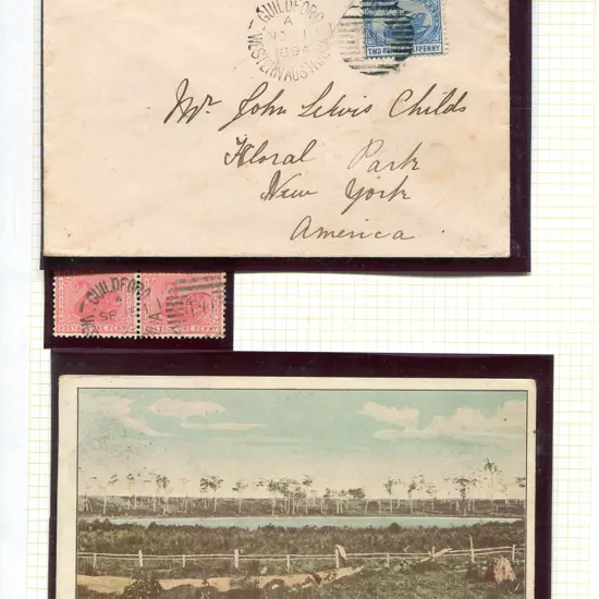 Postmarks Duplex markings on 5 single stamps, 4 ...
