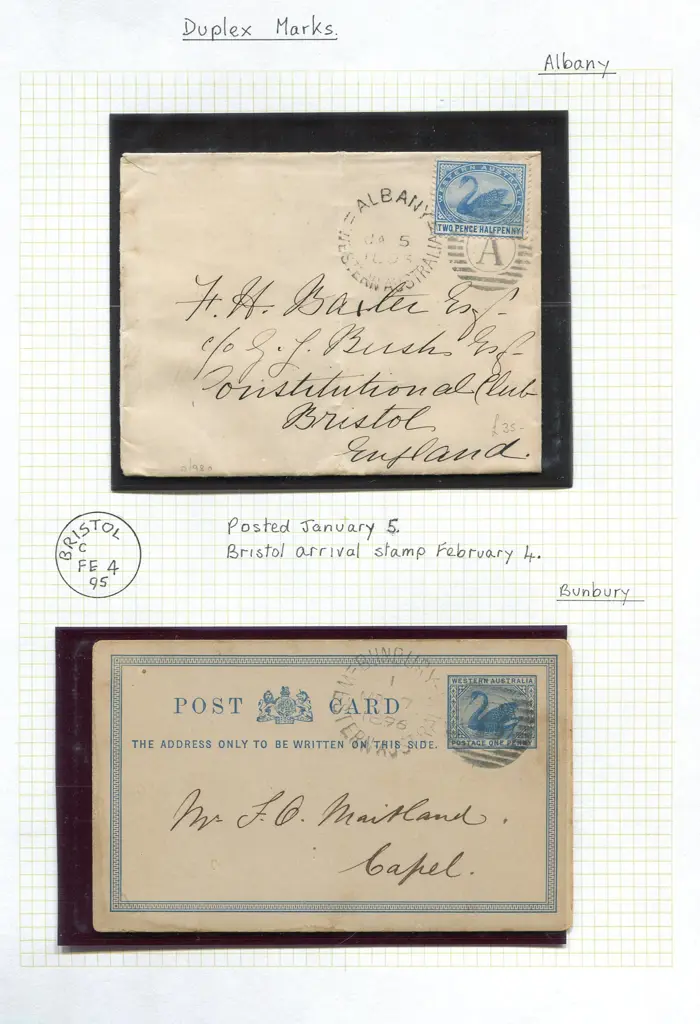 Postmarks Duplex range on 7 pages for locations ... Image 1++