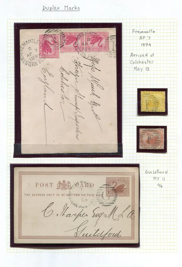 Postmarks Duplex range on 7 pages for locations ... Image 1++