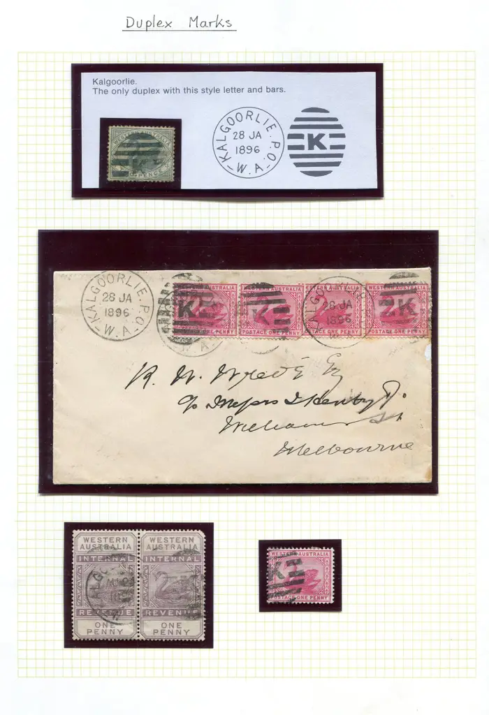 Postmarks Duplex range on 7 pages for locations ... Image 1++