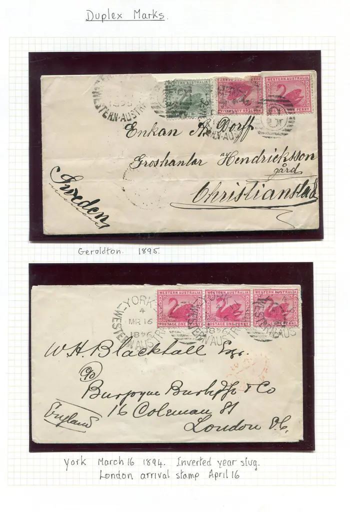 Postmarks Duplex range on 7 pages for locations ... Image 1++