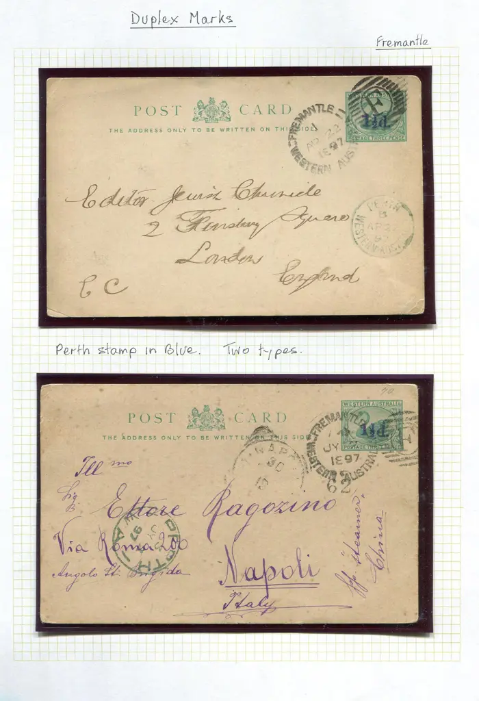 Postmarks Duplex range on 7 pages for locations ... Image 1++