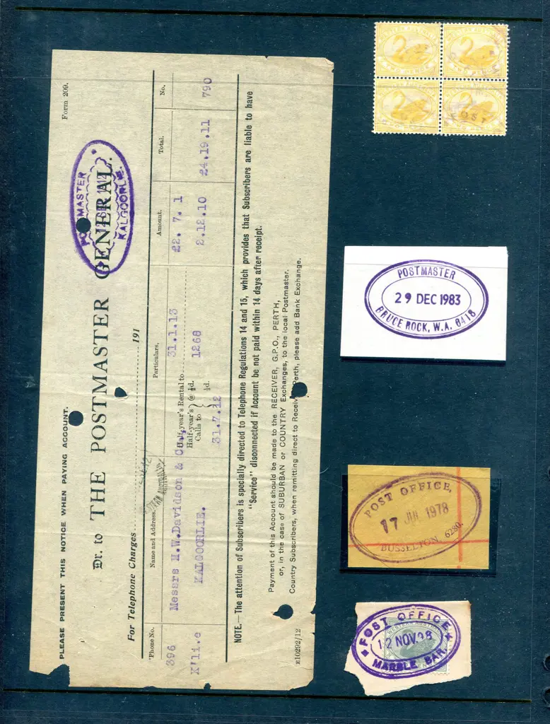 Postmarks ORS types incl 1890 Telegraph Office ... Image 1++