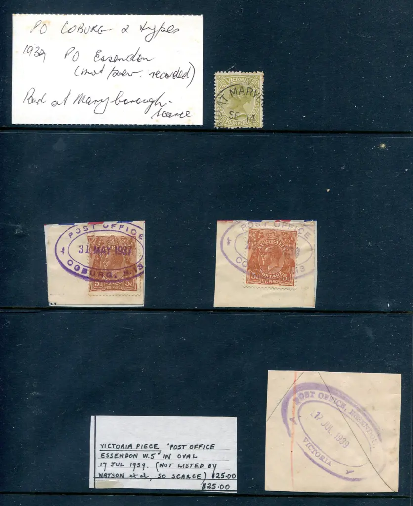 Postmarks ORS types incl 1890 Telegraph Office ... Image 1++