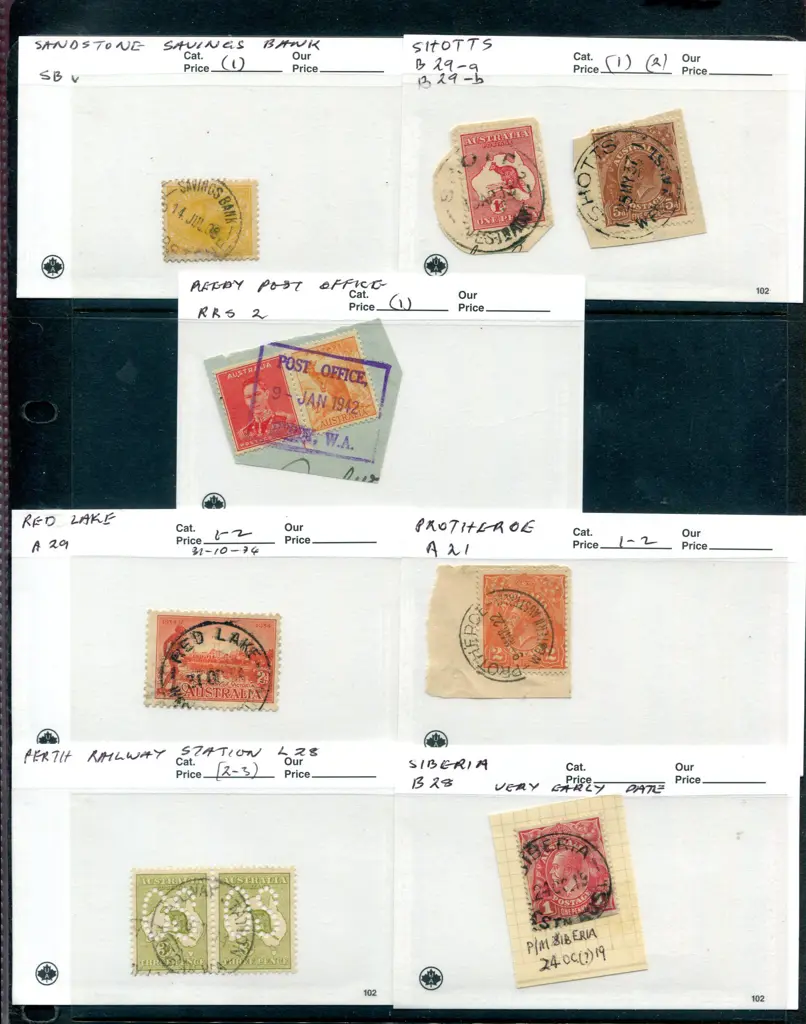 Postmarks Range incl A21, A29, Savings Bank, ORS ... Image 1++
