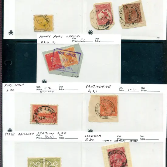 Postmarks Range incl A21, A29, Savings Bank, ORS ...