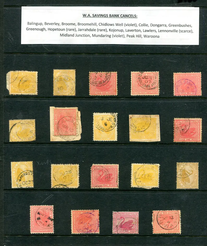 Postmarks Savings Bank types with 19 different ... Image 1++