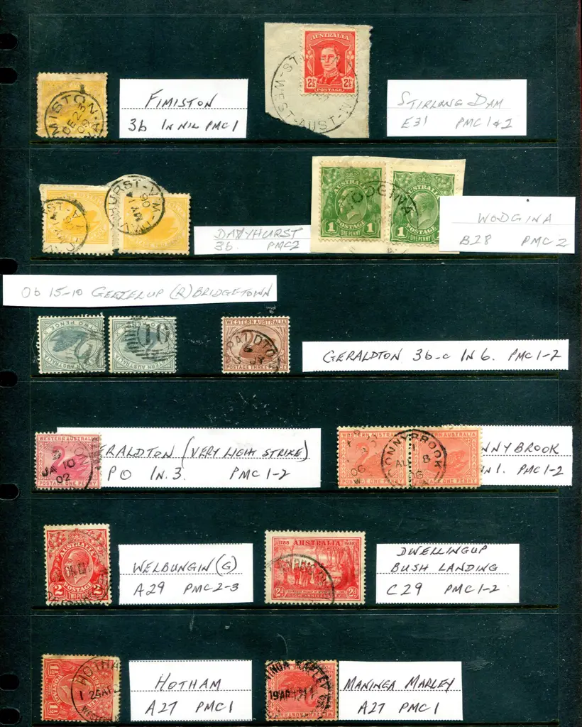 Postmarks Small selection all annotated with PMI ... Image 1++