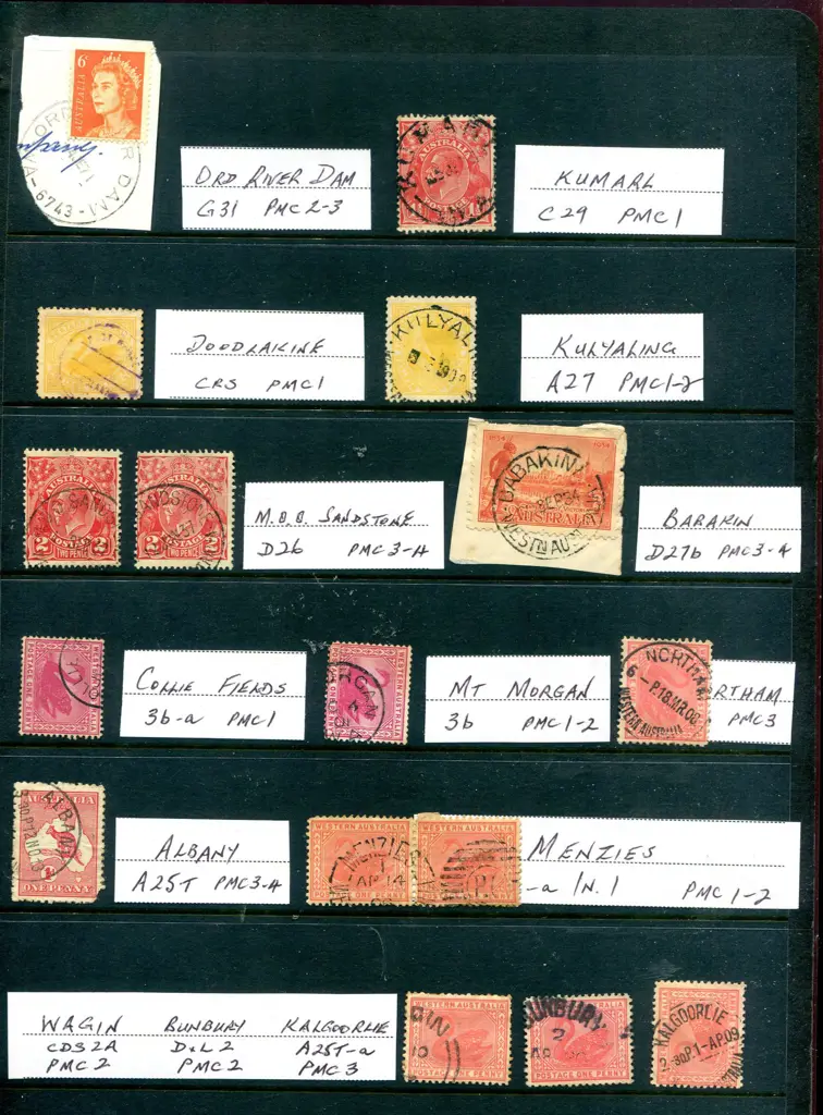 Postmarks Small selection all annotated with PMI ... Image 1++
