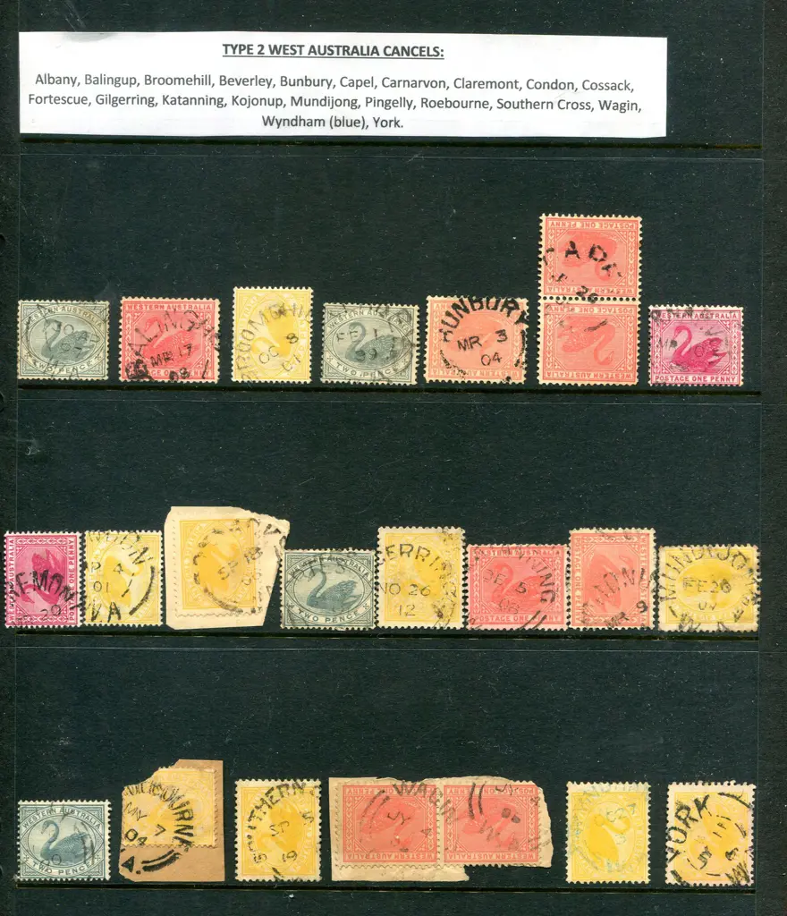 Postmarks Type 2 selection from various towns incl ... Image 1++