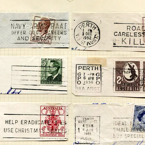Postmarks 1905-1960's Perth slogan machine cancels ...