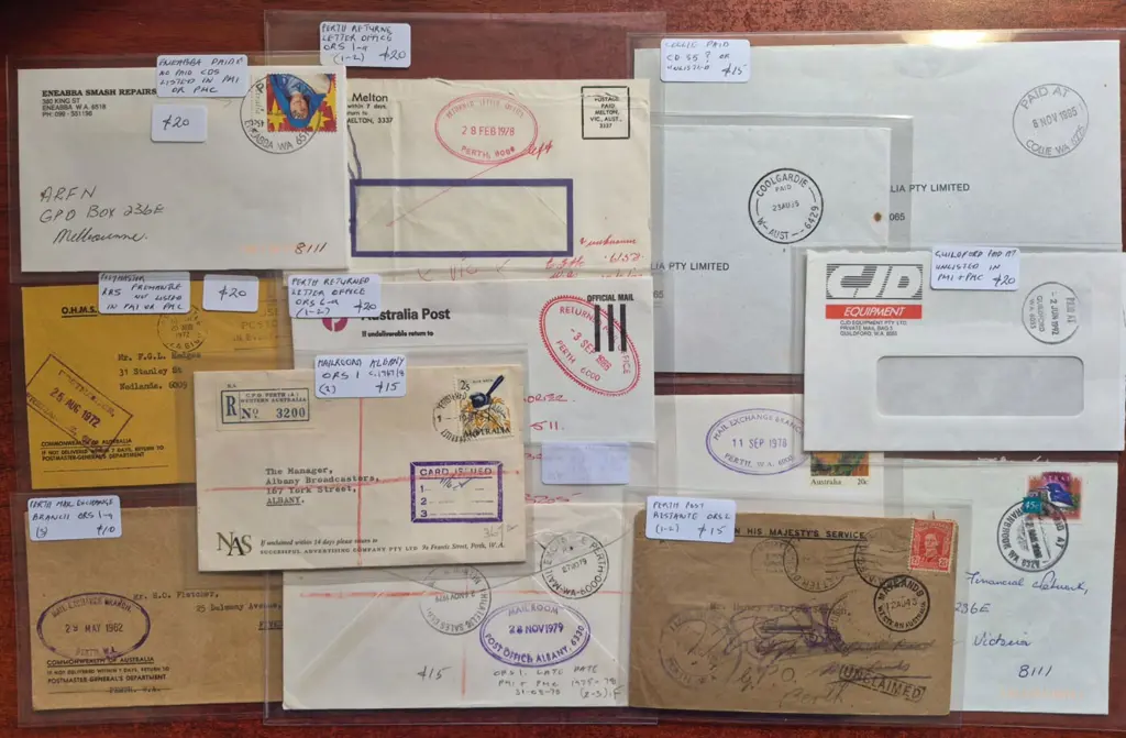 Postmarks 1940's-2000's various covers with WA ... Image 1++