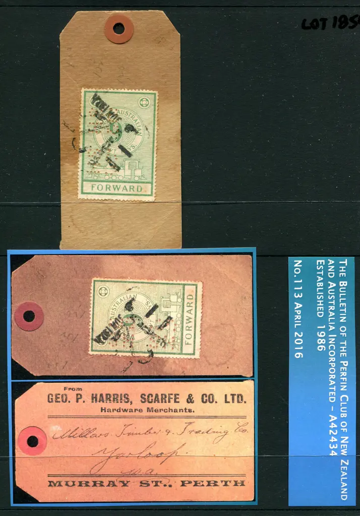 Private Perfins - Railway Stamps "HS/&CO" 2 full ... Image 1++
