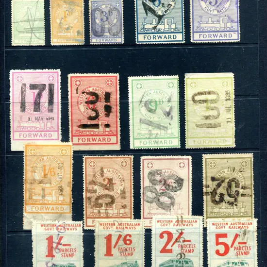 Railway Stamps Pre-decimal Parcel Type 1 with ¼d ...