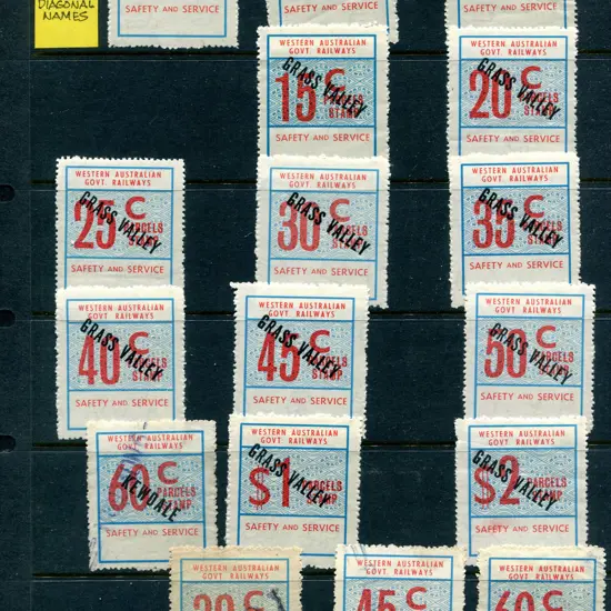 Railway Stamps 1966 decimal issues with diagonal ...