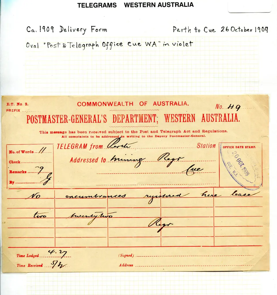 Telegrams 1897-1909 selection each with oval ... Image 1++