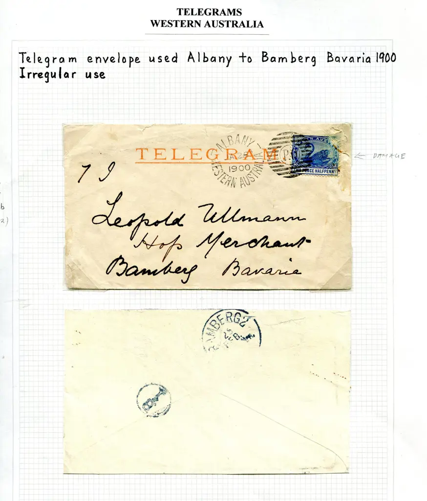 Telegrams 1897-1909 selection each with oval ... Image 1++