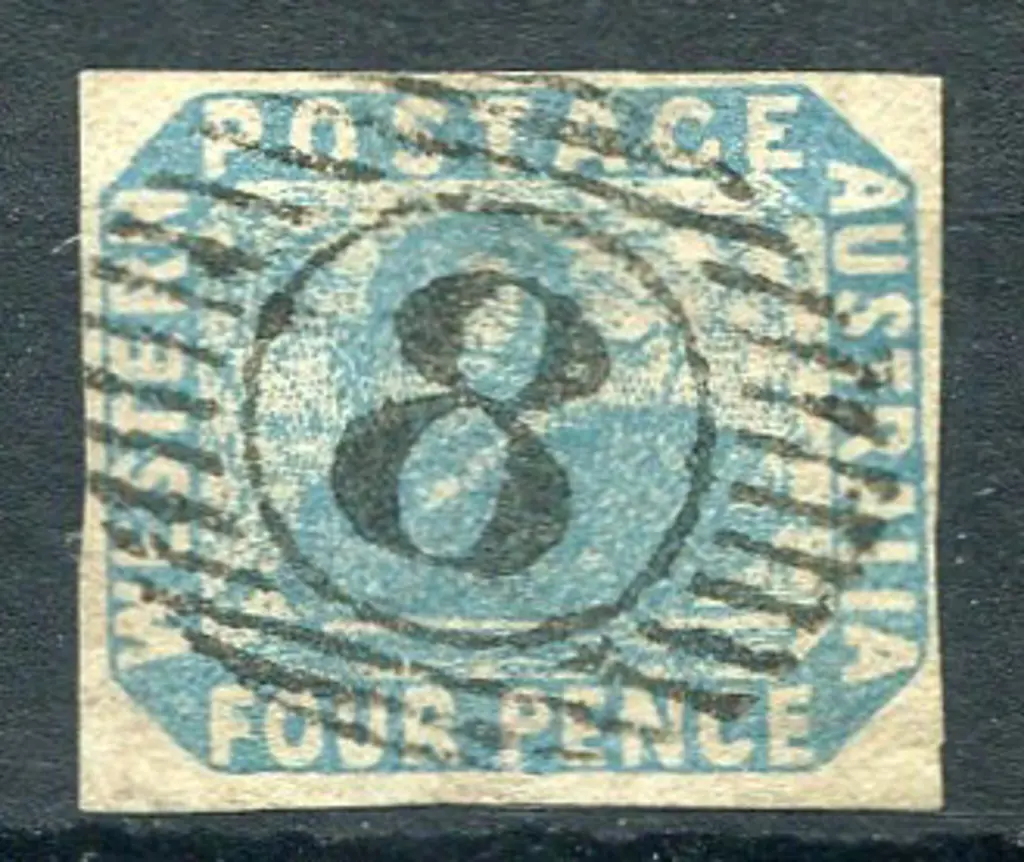 1854 4d pale blue with superb central upright 15 ... Image 1++