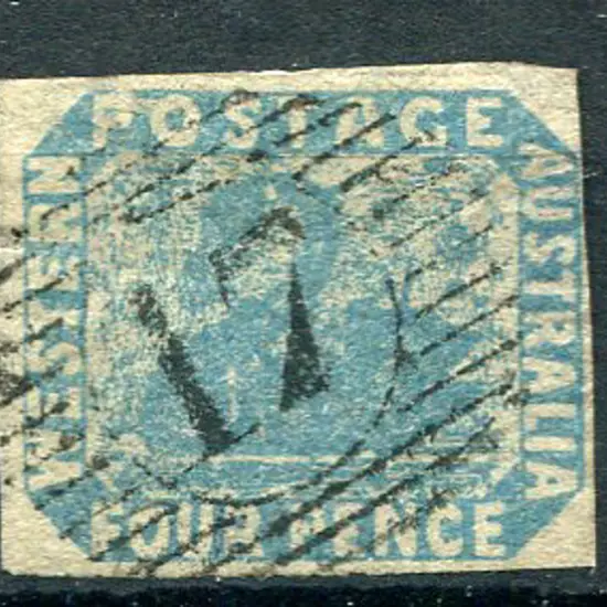 1854 4d pale blue with 4 close even margins superb ...