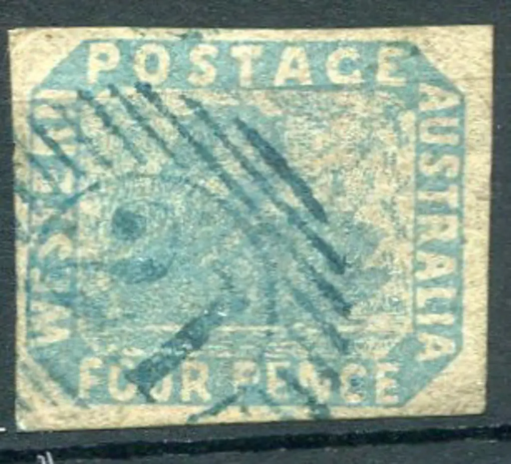 1854 4d pale blue with good to large margins & ... Image 1++