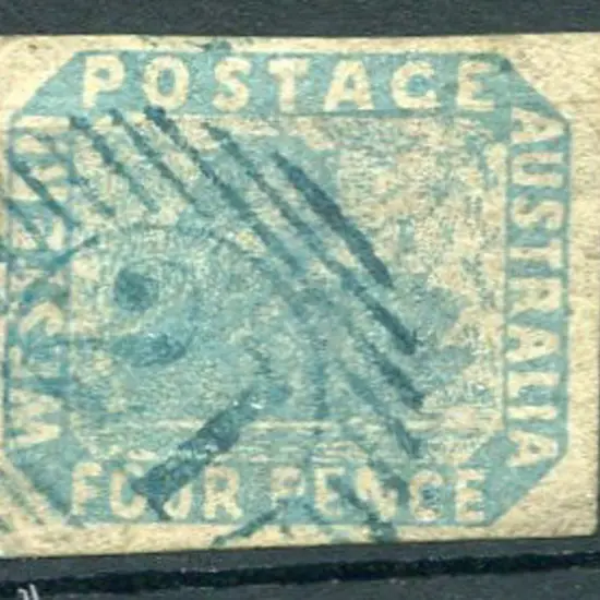 1854 4d pale blue with good to large margins & ...