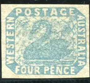 1854 4d pale blue with 4 clear even margins. MNG ... Image 1++