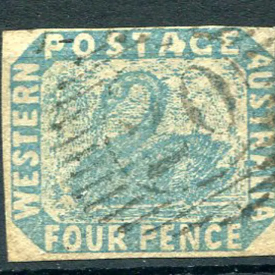 1854 4d blue with very close but clear even ...