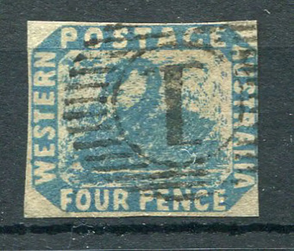 1854 4d blue with 2 clear margins, others just ... Image 1++