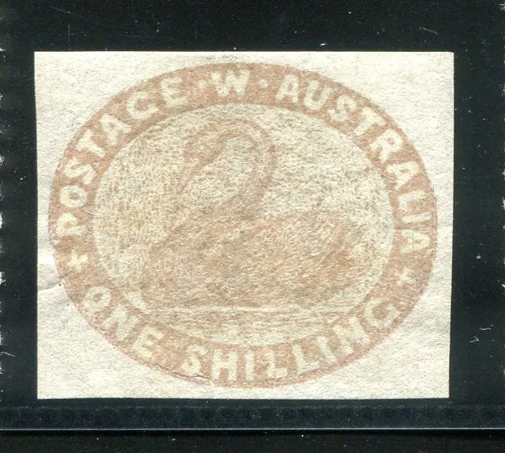 1855 1/- pale brown with 4 good clear margins with ... Image 1++