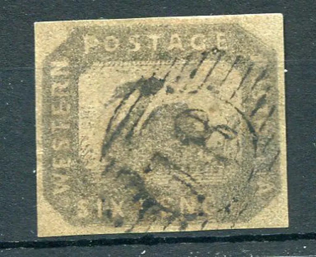 1857 6d black-bronze with 4 clear large even ... Image 1++