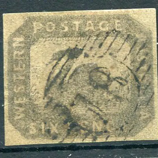 1857 6d black-bronze with 4 clear large even ...