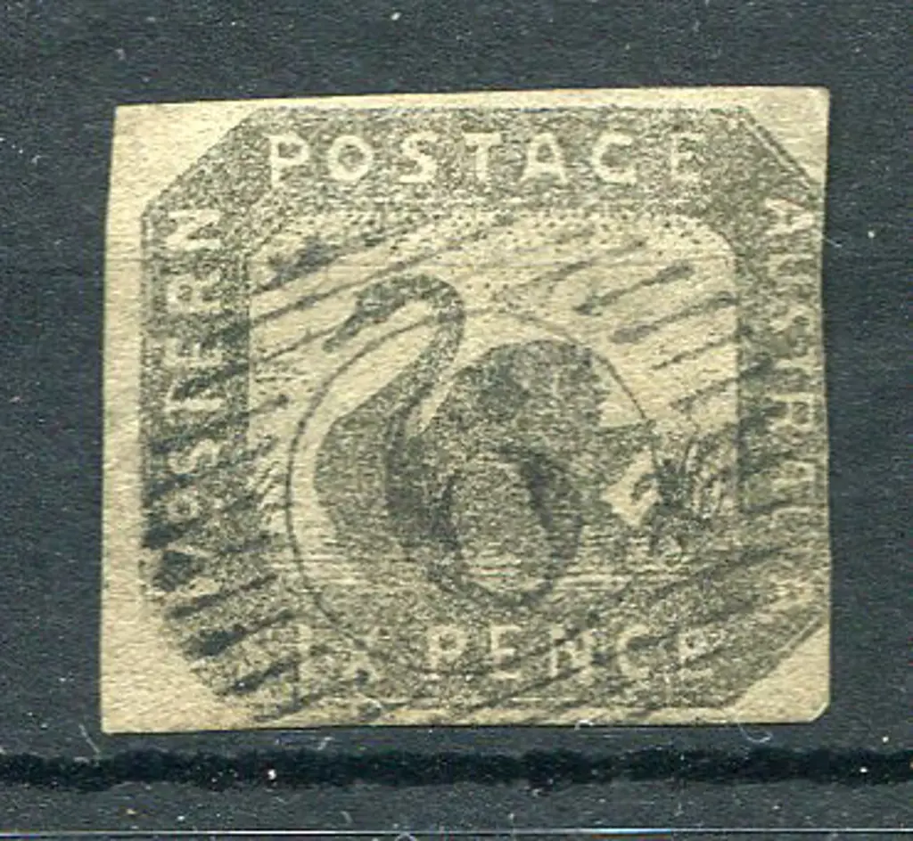 1859 6d grey-black with 3 clear margins, just cut ... Image 1++