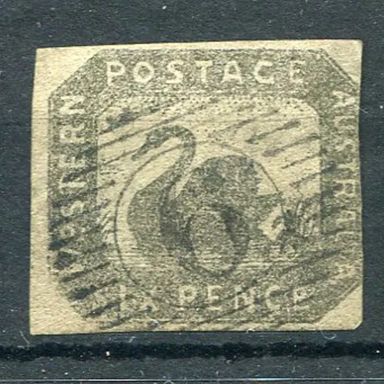1859 6d grey-black with 3 clear margins, just cut ...