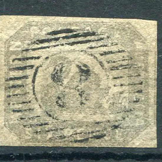 1859 6d grey-black with 4 clear margins. F/U with ...